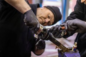 Mr Tyre Farnworth replacing a driveshaft seal
