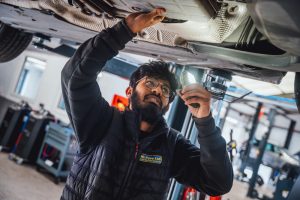 Under vehicle inspection at Mr Tyre Bloxwich