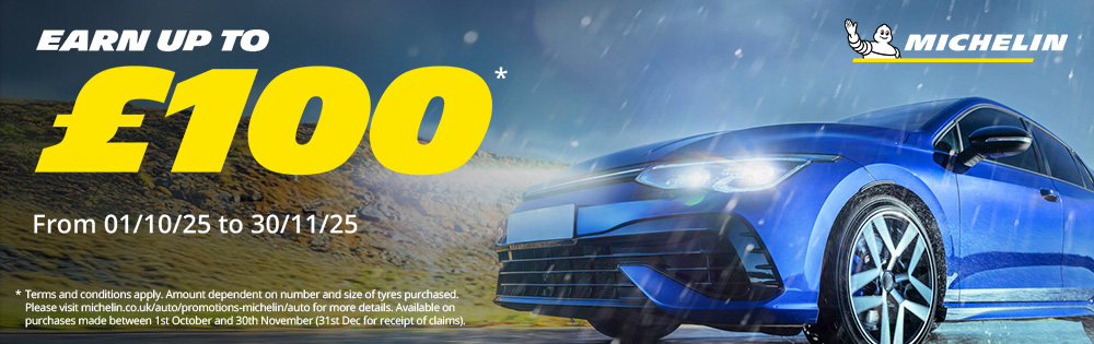 Michelin £100 cashback promotion October / November 2025